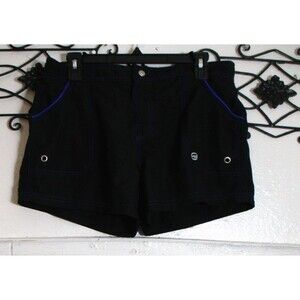 Free Country Women's Shorts Size L Black Elastic Waist